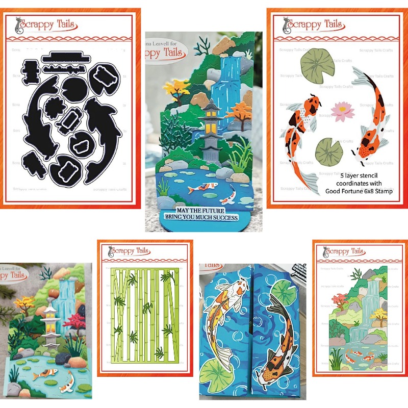 Candle Sachet - Ragonflies Bamboo Pond Koi Fish Metal