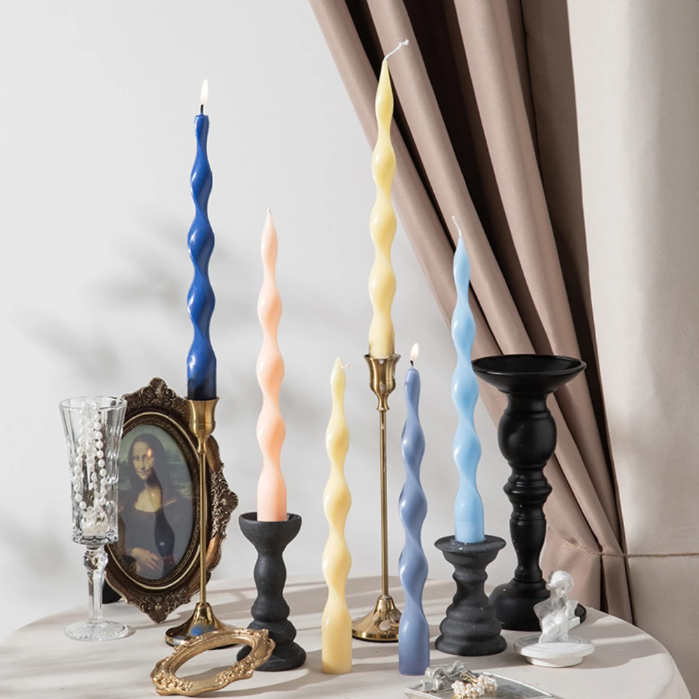 Candle Holder Supplies - Screw Long Pole Candles Acrylic Moulds