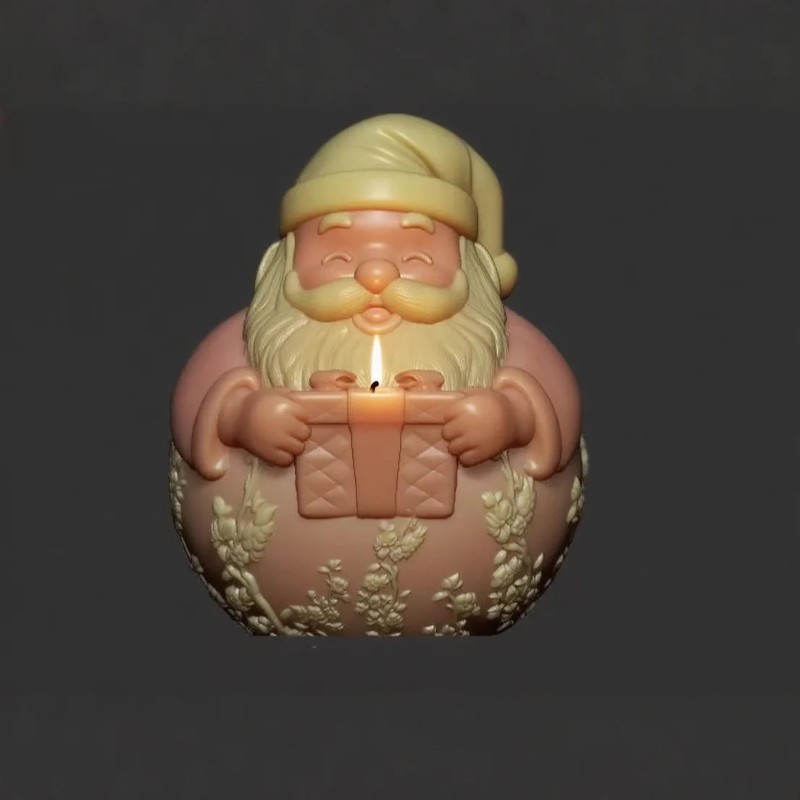 Candle Souvenir - three-dimensional santa claus scented candle mold,