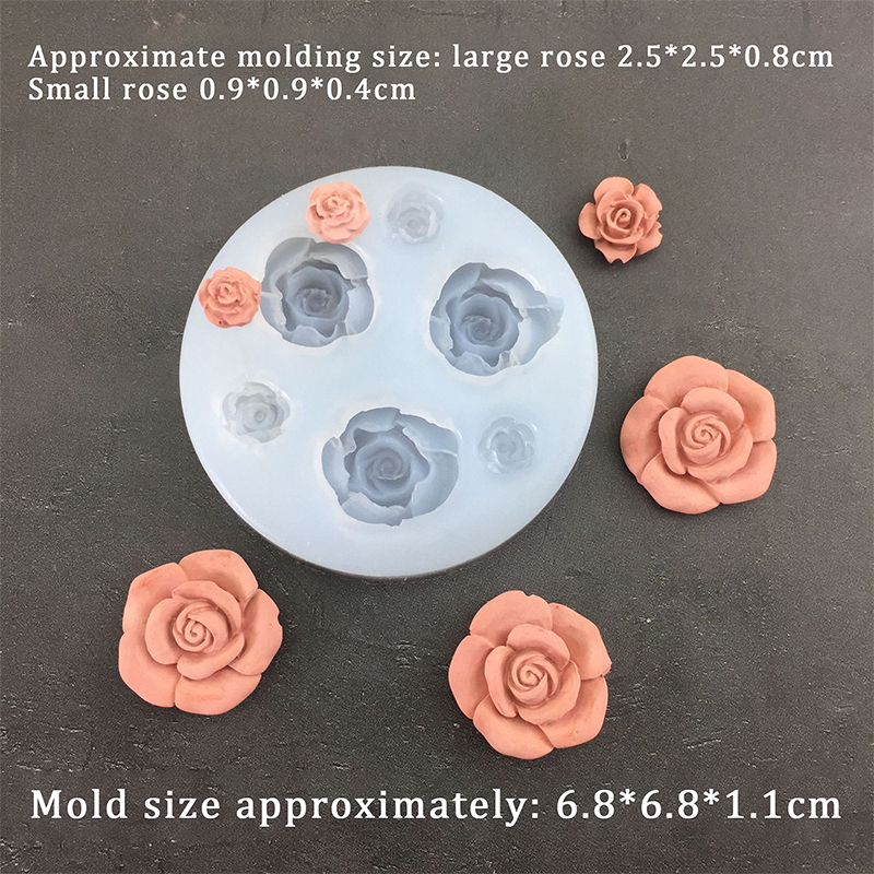 3D Rose Flower Shape Leaf Sili - đánh giá và giá Candle Making Supplies Online