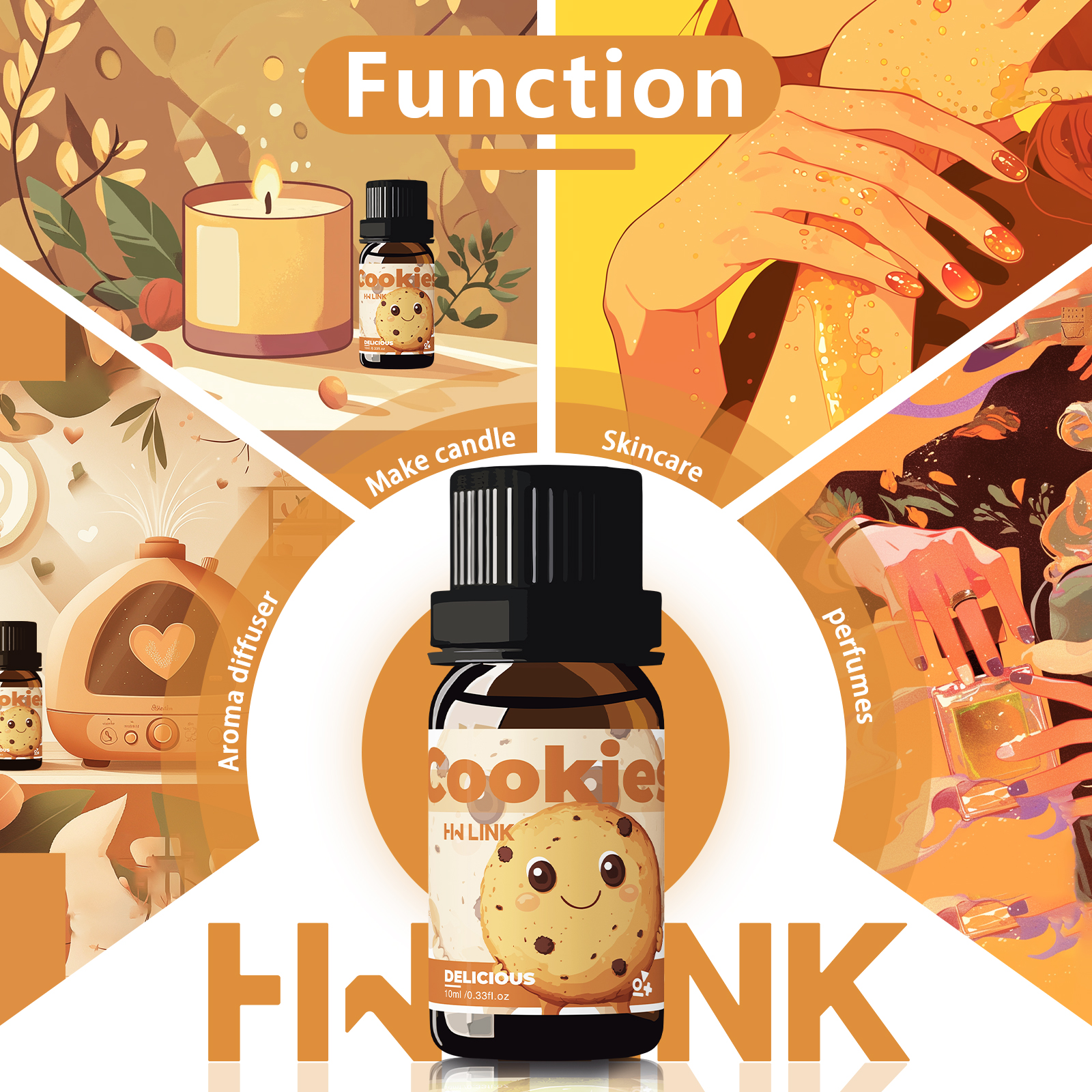 10ml Cookies Essential Oils Pe - đánh giá và giá Candle Souvenir