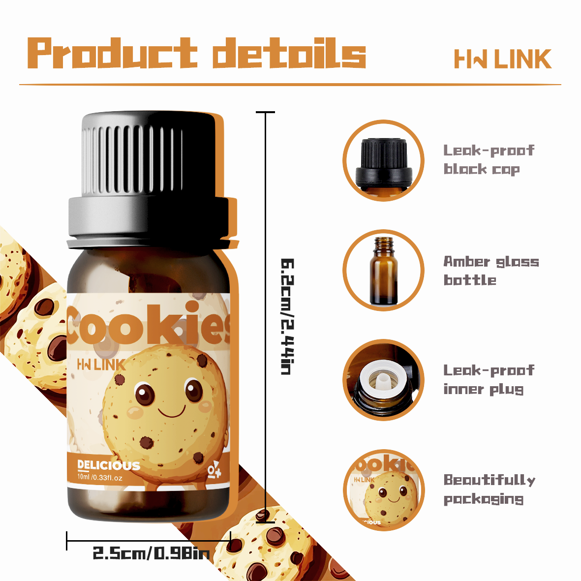 10ml Cookies Essential Oils Pe - đánh giá và giá Candle Souvenir