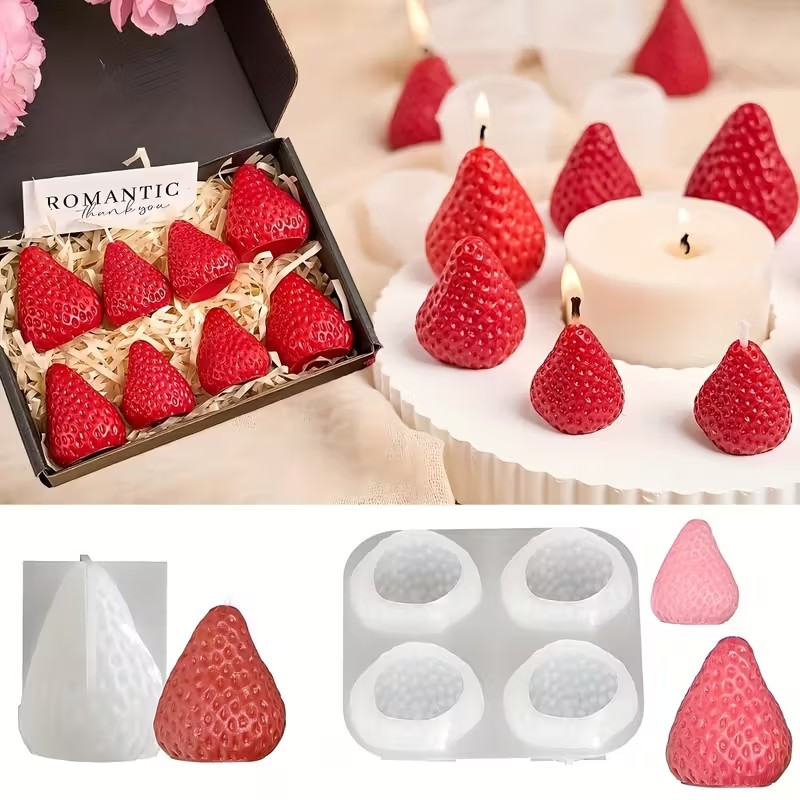Strawberry Silicone Candle Mol - đánh giá và giá Candle Souvenir