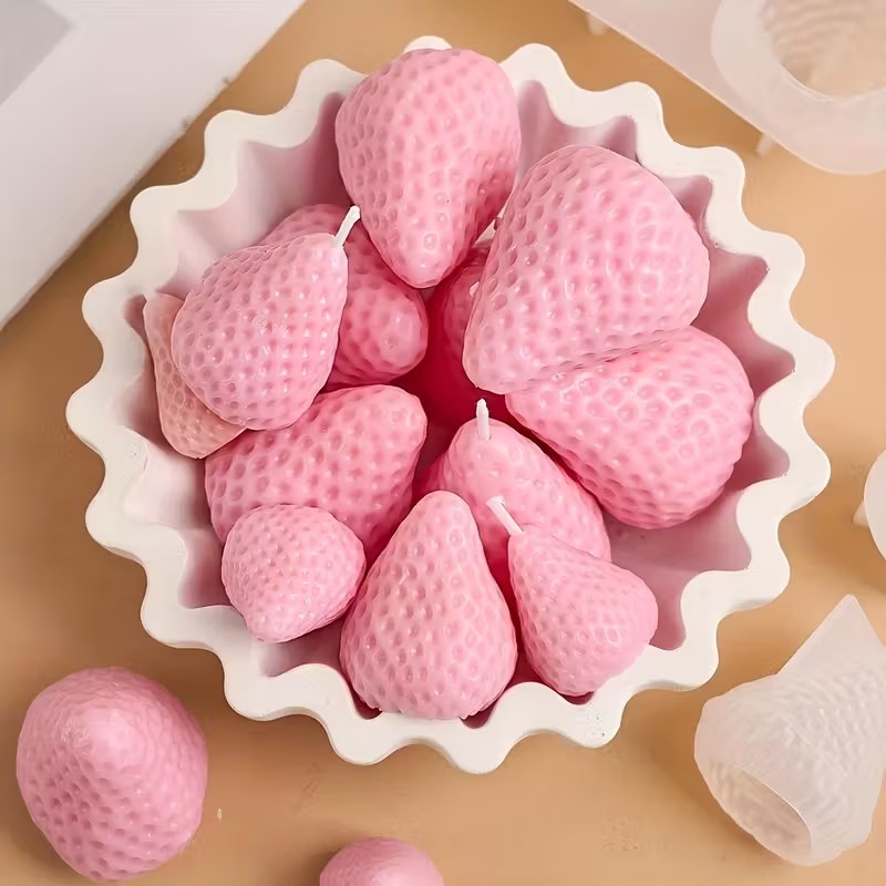 Strawberry Silicone Candle Mol - đánh giá và giá Candle Souvenir