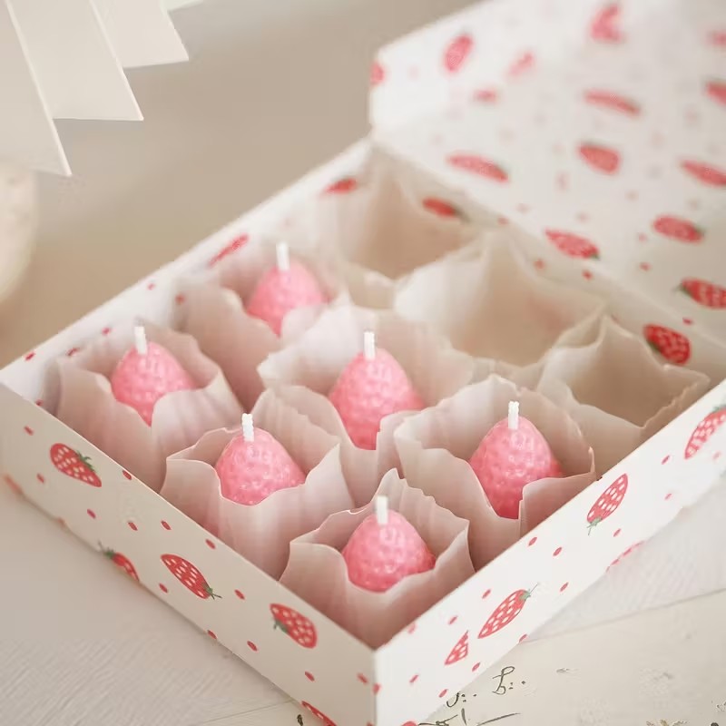 Strawberry Silicone Candle Mol - đánh giá và giá Candle Souvenir