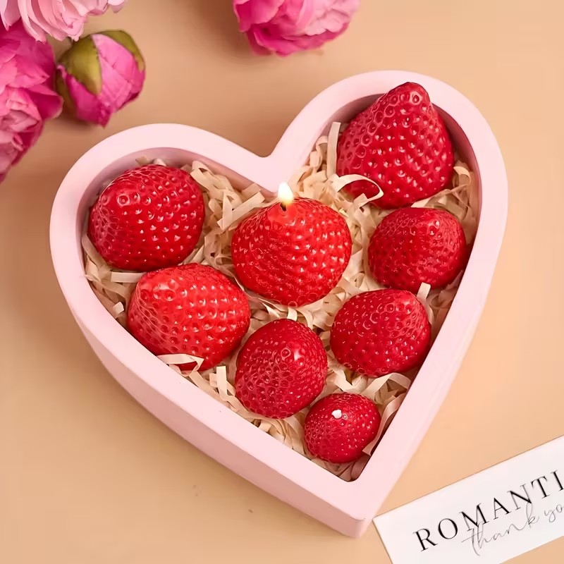Strawberry Silicone Candle Mol - đánh giá và giá Candle Souvenir