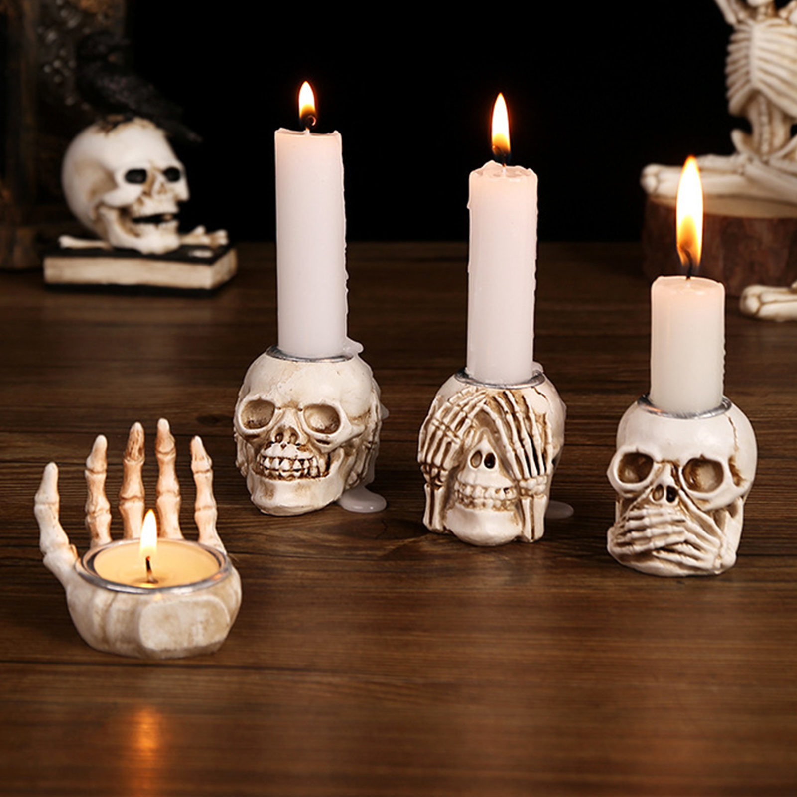 Halloween Skull Candle Holder  - đánh giá và giá Candle Supplies Europe