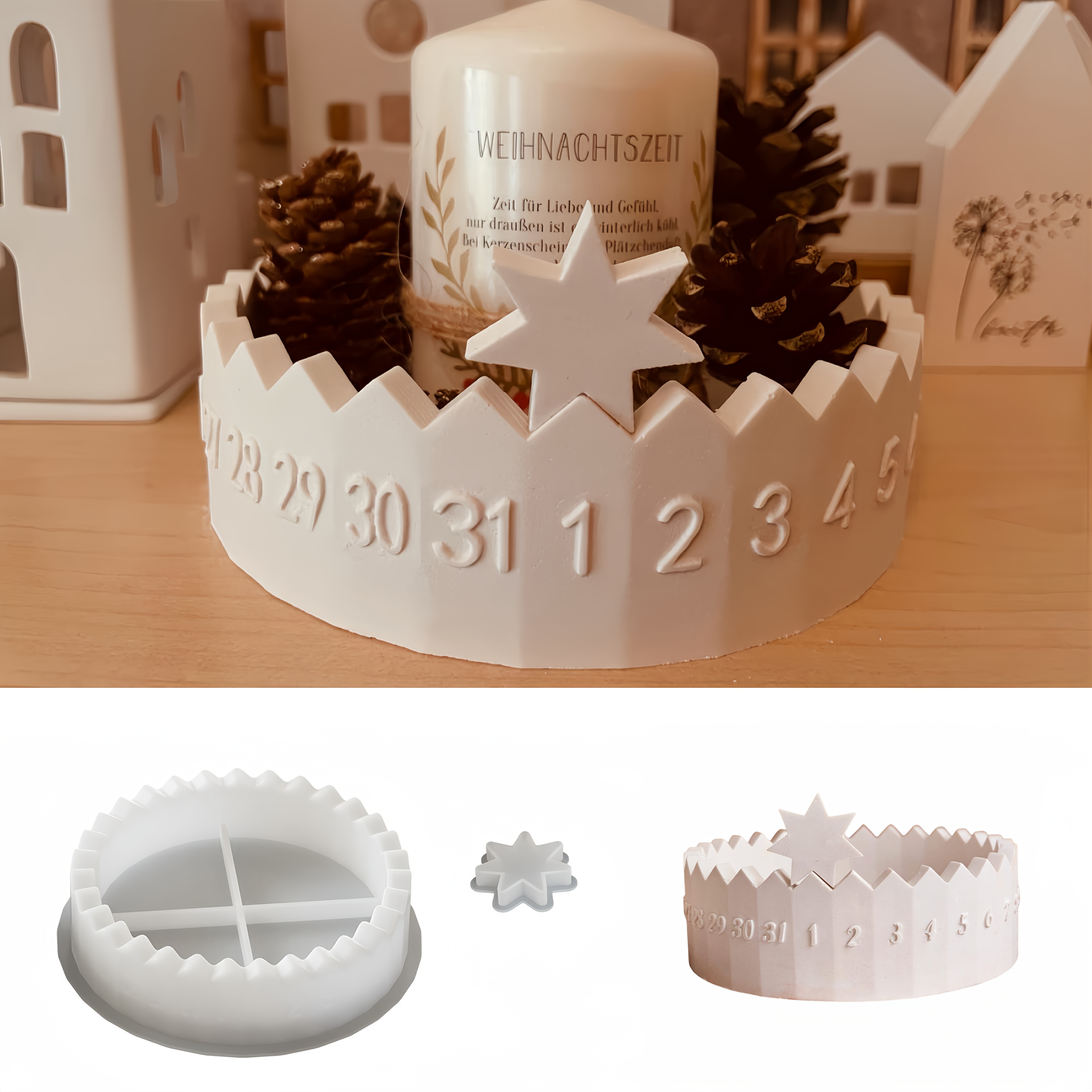 1 set Advent Calendar Silicone - đánh giá và giá Candle Holder Supplies
