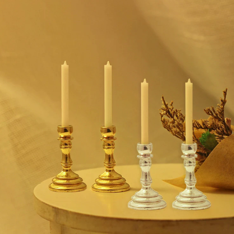 New 1Pair 1:12 Dollhouse Minia - đánh giá và giá Candle Holder Supplies