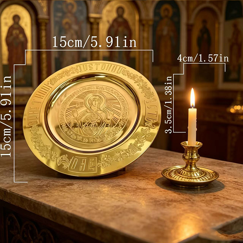 New 15cm Gold Plated Orthodox  - đánh giá và giá Candle Holder Supplies