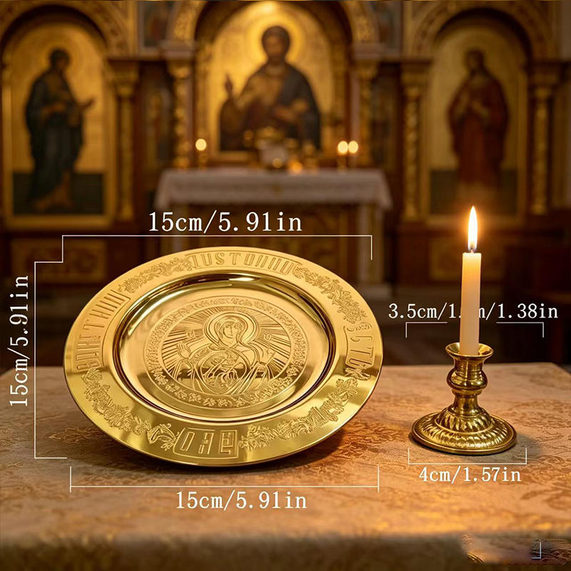 New 15cm Gold Plated Orthodox  - đánh giá và giá Candle Holder Supplies