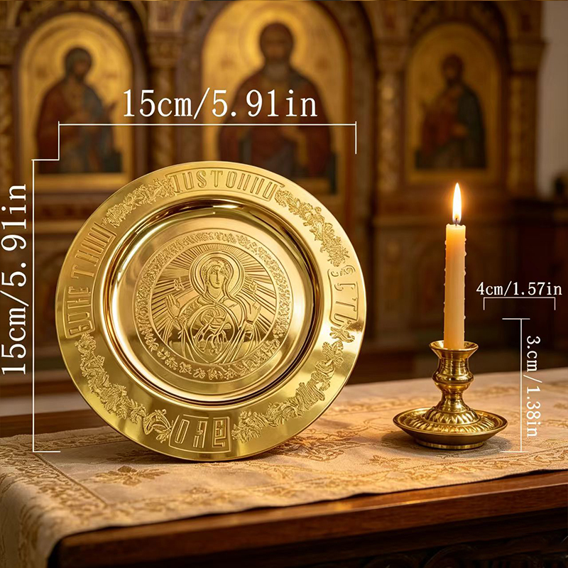 New 15cm Gold Plated Orthodox  - đánh giá và giá Candle Holder Supplies