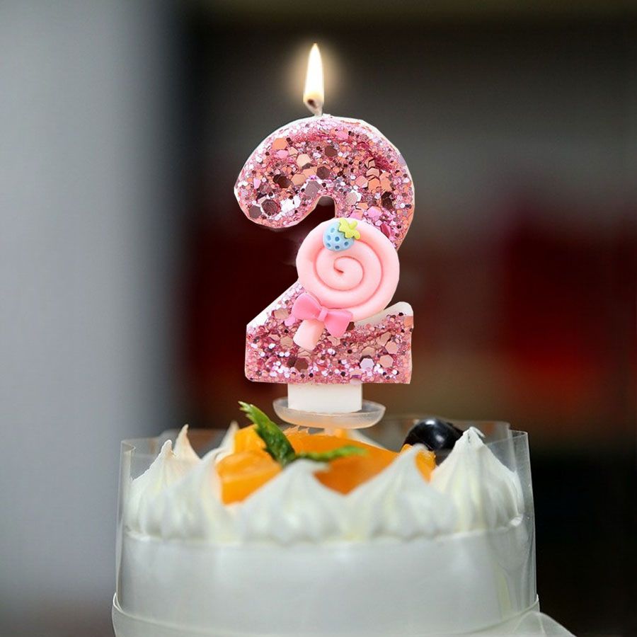 1pc Large 0-9 Numbers Pink Lol - đánh giá và giá Candle Souvenir