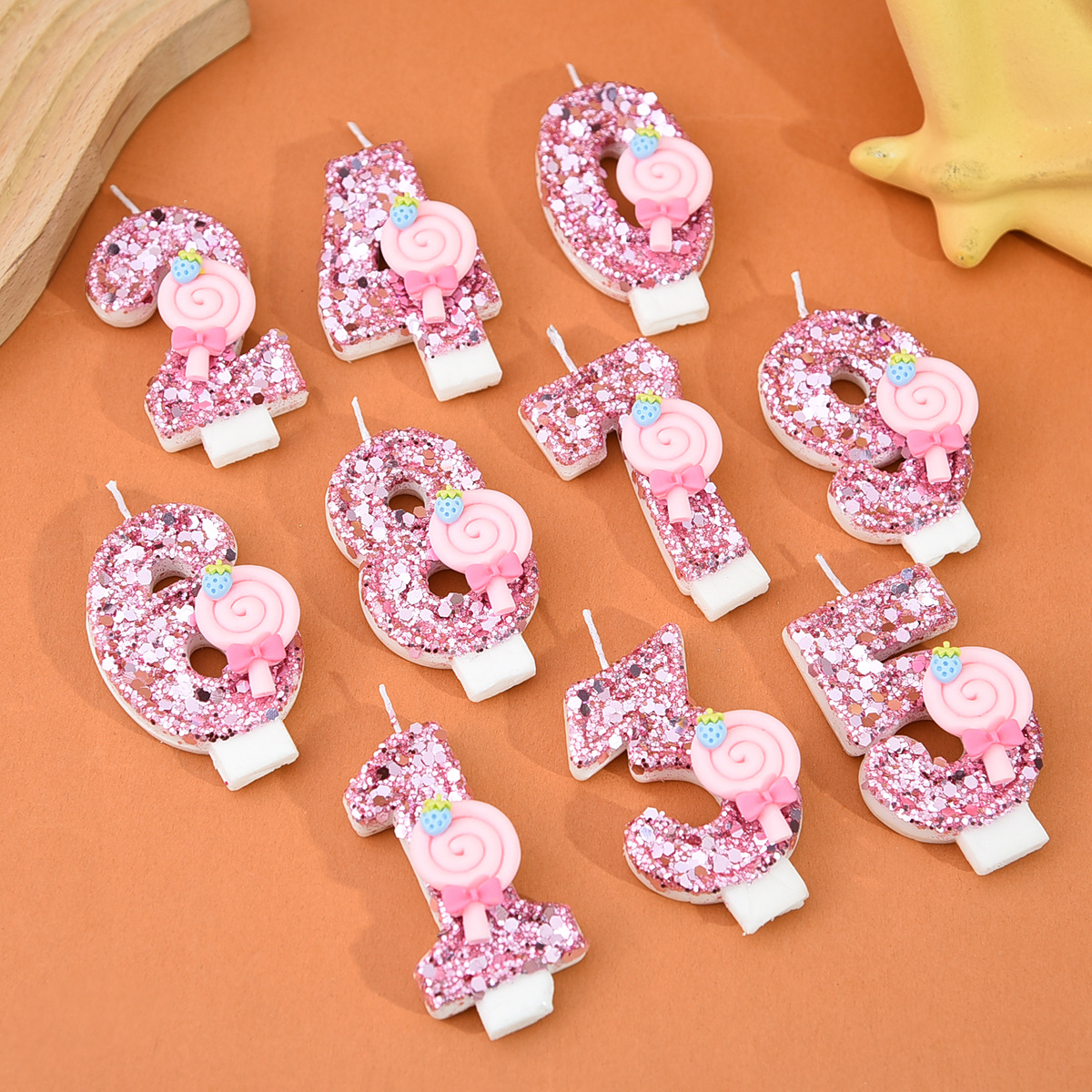1pc Large 0-9 Numbers Pink Lol - đánh giá và giá Candle Souvenir